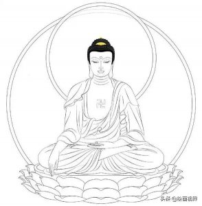 白描佛像怎么画?从线条到造型教你画,初学者画时注意断线