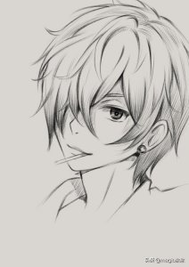 教你画一张帅气的动漫男生 酷酷的眼神很有气质